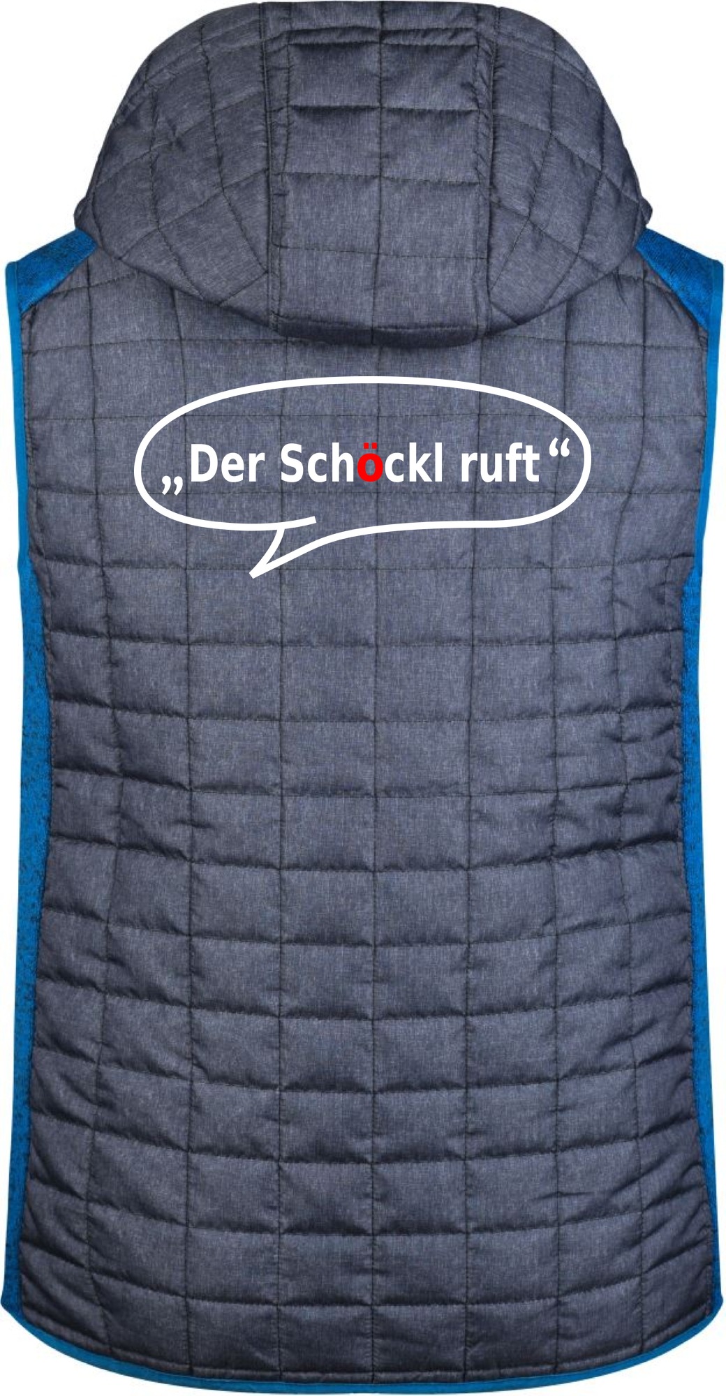 Der Schöckl ruft, Hybrid Strickfleece Gilet mit Kapuze